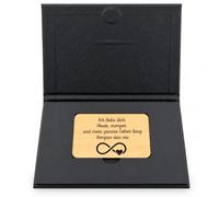 Biglietto in legno con scritta d'amore per portafoglio, regalo per partner e coppie