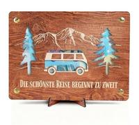 Biglietto in legno per regalo di denaro, XL (20 x 15 cm) in legno con supporto, con biglietto di ringraziamento, biglietto di nozze in cornice di legno, per confezionare banconote (matrimonio)