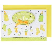 Biglietto per nascita Lifestyle - gemelli - 11,6 x 16,6 cm.