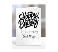 Biglietto per uomo sudafricano, donna, regalo di buon compleanno a un incredibile, uomini, donne, lui, lei, regali per Natale, dal Sud Africa, A5-165_177