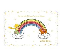 Biglietto Piccolo Principe lontano dalla Terra e pensando molto forte alla sua volpe - dimensione 10 x 15 cm