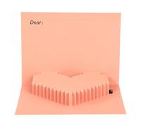 Biglietto pop-up 3D a forma di cuore con luce LED e messaggio vocale unico, per San Valentino, con espressione romantica, registrabile, biglietto di San Valentino