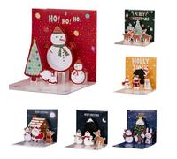 Biglietto pop-up 3D con busta, mini biglietti pop-up per bambini, biglietti d'auguri fatti a mano per Natale, cartolina di Natale 3D per le vacanze, regali per il giorno