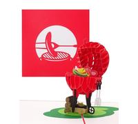 Biglietto pop-up "BBQ Grill - Grillmeister" 3D, biglietto di auguri e invito per grigliare - come buono per uomini e invito a barbecue