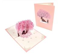 Biglietto pop-up con albero dell'amore con busta e nota, biglietto di San Valentino 3D per lui e lei, con animali e peonia, romantica lettera d'amore di auguri, anniversario, matrimonio, dolce regalo