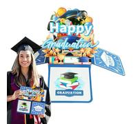 Biglietto pop-up di congratulazioni per laureati, biglietto di auguri di laurea | Biglietto di congratulazioni,Biglietto di laurea pop-up, scatola di congratulazioni con buste per congratulazioni, r