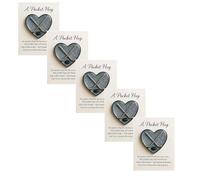 Biglietto regalo con mini cuore 2D con bastoncini incrociati e disco, regalo motivazionale per giocatori, compagni di squadra, fan, Natale, compleanno o incoraggiamento (grigio, 5 pezzi)