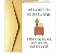 Biglietto romantico di San Valentino per uomini e donne, biglietto d'amore dolce per lui e lei, biglietto di anniversario per marito, moglie, I Love You Now, Then & Always