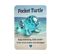 Biglietto tascabile abbraccio - abbracci emotivi | BORSA HUG TURTLE ANIMALE | Saluto ispiratore, ricordo, compagno per il compleanno, Ringraziamento, bambini piccoli, bambini in età prescolare, adu