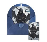 Biglietto vuoto 10 x 15 cm, biglietto di auguri di buon compleanno con buste, pipistrello, luna morte, biglietti per tutte le occasioni, per matrimoni, inviti aziendali