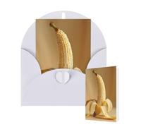 Biglietto vuoto 10 x 15 cm, biglietto di buon compleanno con buste Banane da orecchie di mais biglietti di auguri per tutte le occasioni Thinking of You biglietti per matrimonio invito aziendale