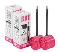 Biglumin 2pcs 85mm 700x23-32C camera d'aria bici da corsa Tubolare leggero tubo da strada con bocca francese Camere d'aria 700 - Camera d'aria per bici da strada 700 per bici Ultraleggera 35g