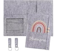 Biglumin Mom's Organizer con in feltro porta documenti gravidanza Custodia per libretto della mamma, libretto U, immagini a ultrasuoni e passaporto di vaccinazione realizzata a mano, per il passaporto