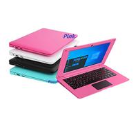 Bigmachine Computer portatile mini 10.1 pollici 32GB ultra sottile e leggero Netbook Quad Core CPU PC HDMI WiFi USB YouTube (Rosa scura)