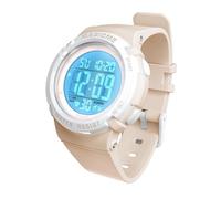 Bigmeda Orologio Bambini Digitale Impermeabile 50 M, da Polso per Ragazzi con Luce LED, Insegnamento con Cinturino in Silicone (Morandi Colore)