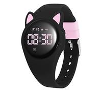 Bigmeda Orologio Bambino per Bambini Contapassi e Contachilometri a Ragazzi e Ragazze Intorno ai 10 Anni (Nero Rosa)