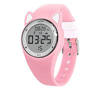 Bigmeda Orologio Bambino per Bambini Digitale Impermeabile Sonno a Ragazzi Intorno ai 10 Anni (Rosa e bianco)