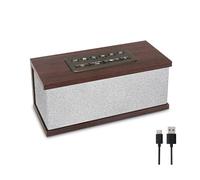 BIGMONAT Altoparlante Bluetooth e lettore di sonno in legno, ricaricabile, 70 suoni, Bluetooth bianco con controllo del volume e timer, adatto per viaggi, rilassare l'umore, concentrazione e