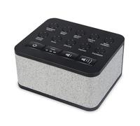 BIGMONAT Sonno portatile bianco con 10 suoni naturali lenitivi di alta qualità, alimentato da un adattatore USB, con funzioni di memorizzazione e temporizzazione, nero