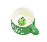 BigNoseDeer Tazza da caffè Kawaii, tazza in ceramica, 3D, con animali mattutini, idea regalo per cioccolata calda, bevande, matrimoni, compleanni, festa del papà, festa della mamma
