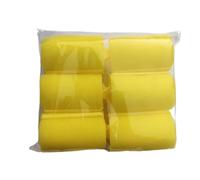 bigodini 6-14pcs Magic Sponge Foam Rulli for capelli Styling Bigodini Cuscino Salon Hair for barbiere Riccioli fai da te Diametro 1.5/2/2.5/3/3.6cm(Yellow 6pcs)