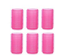 Bigodini 6 pz Rulli for capelli Auto Grip Tenendo autoadesiva Frangia d'aria Rullo arricciacapelli Fermagli for Pettine Strumenti for arricciare i fai da te(Rose red,1.5cm)