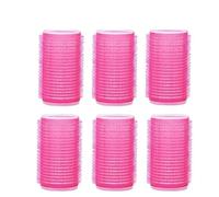 Bigodini 6 pz Rulli for capelli Auto Grip Tenendo autoadesiva Frangia d'aria Rullo arricciacapelli Fermagli for Pettine Strumenti for arricciare i fai da te(Rosr red,2.0cm 6pcs)