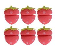 Bigodini A Forma Di Fragola 6 Pezzi Morbidi Comodi Senza Calore Pratici