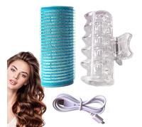 Bigodini Hot Rollers - Bigodini Portatili Autoadesivi, Bigodino Air Bangs In Stile Coreano, Bigodino Riscaldato Ricaricabile Tramite USB | Strumenti Per Lo Styling Per Ricci Impeccabili Su Capelli Med