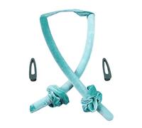 Bigodini per capelli da donna e ragazza, senza calore, con fascia ondulata, colore blu