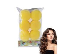 Bigodini per capelli in spugna, morbidi bigodini per capelli, 6 pezzi, flessibili per dormire, senza calore, strumenti per acconciature curve e ondulate, bigodini in spugna per donne e ragazze