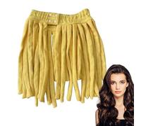 Bigodini sciolti, senza bigodini, fascia per capelli, capelli lunghi, 2 in 1, fascia per capelli assorbenti d'acqua, per donne, design a forma di pasta per ragazze, valorizza i capelli lunghi