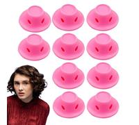 Bigodini senza calore - bigodini grandi 4,8 x 4,8 x 4 cm, strumenti per parrucchiere in PP, confezione da 10 rotoli per arricciare senza calore con un design leggero e portatile, kit di arricciatura