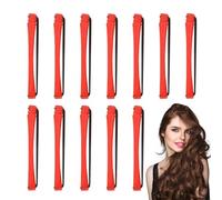 Bigodini senza calore, di curling senza calore,12x bacchette di curling con elastici anti-slip - Styler senza calore per le donne Uso della casa notturna e amichevole