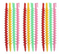 Bigodini Spiralati per Permanente Fredda 54 Pezzi in Plastica | 18 Aste per Confezione, Struttura Solida Grande, Uso Professionale in Salone, per Chioma Lunghi