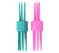Bigodini vintage a doppia testa senza calore, spazzola per capelli lunghi e medi, per acconciature fai da te e saloni di capelli corti, ideali per ricci naturali e grandi (2 colori)