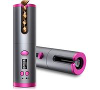 Bigodino di capelli automatico senza fili, LCD Display6 regolazione della temperatura regolabile, USB ricaricabile senza fili arricciatura automatica, Styler portatile per i viaggi.