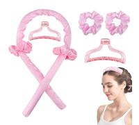 Bigodino Lungo per Boccoli,Heatless Hair Curler per Boccoli Senza Calore Con Fermaglio Ed Elastici,Heatless Hair Curler Morbido E Antiscivolo per Capelli Lunghi E Medi, Lisci O Mossi