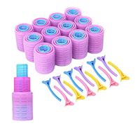 Bigodino per Capelli 36 Pezzi Set di Bigodini per Capelli Autobloccanti Rullo per Bigodini di Grandi Dimensioni, Medie e Piccole Dimensioni con 12 Clip in Plastica per Uso
