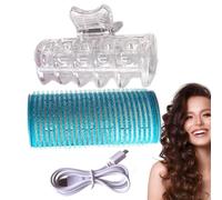Bigodino per capelli con rulli per frangia, bigodino USB,Rulli riscaldati - Bigodini elettrici, strumenti per lo styling portatili per arricciare i capelli, autoadesivi per styling senza sforzo