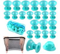 Bigodino per capelli in gomma morbida in silicone, senza calore, bigodini magici flessibili per arricciare i capelli per un facile utilizzo a casa o in viaggio