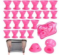 Bigodino per capelli in gomma morbida in silicone, senza calore, bigodini magici flessibili per arricciare i capelli per un facile utilizzo a casa o in viaggio