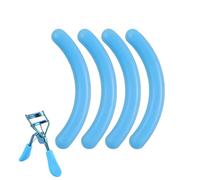 Bigodino per ciglia da donna, blu, con 4 cuscinetti di ricambio di ricambio, piegaciglia di alta qualità, strumento per arricciare e sollevare le ciglia