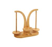 Bigodino per filati, rotolo da 11,22 pollici, strumento per legno, palla manuale con base magnetica, due mandrini, rotazione delicata, progettato per riporre uncinetto, lavoro a maglia e fai da te a