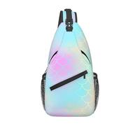 BigOtters Borsa a tracolla a tracolla con motivo a squame di pesce, giallo, rosa, pastello, zaino da palestra, sport, viaggi, casual, zaino a tracolla per escursionismo, A tinta unita, Taglia unica