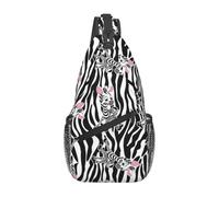 BigOtters Cute Zebra Cartoon Funny Print Sling Bag Crossbody Zaino Palestra Sport Viaggi Borsa a tracolla Casual Zaino a tracolla Zaino da trekking Daypack, A tinta unita, Taglia unica