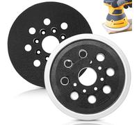 BIGP 2 Piastre Abrasive da 125 mm con 8 Fori, Ricambio con Aggancio a Strappo per Levigatrice Orbitale, Compatibile con Bosch GEX 125-1 AE/PEX 220 A/AE/RS035/RS034 & Skil 7402/7490