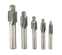 BIGP 5 pezzi Fresa per svasatore, Utensile per punte da trapano con fresa a candela, M3 M4 M5 M6 M8, 4 taglienti HSS-AL per rame, alluminio, acciaio, ghisa