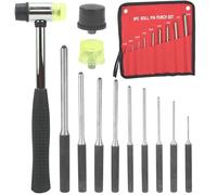 BIGP 9 Pcs Punzoni Perni a Rullo Perni, Set di Punzoni Pin Punch Tool Kit, Punzoni Meccanici Attrezzo per muro, cemento, pietra