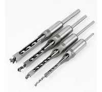 BIGP Set di 4 punte per trapani per legno, Punte Quadrate per Trapano, Trapano foro Quadrato Mortasatrice Scalpello, Taglierina per Fori, Corredo per la lavorazione del legno(1/4, 1/2, 5/16, 3/8)